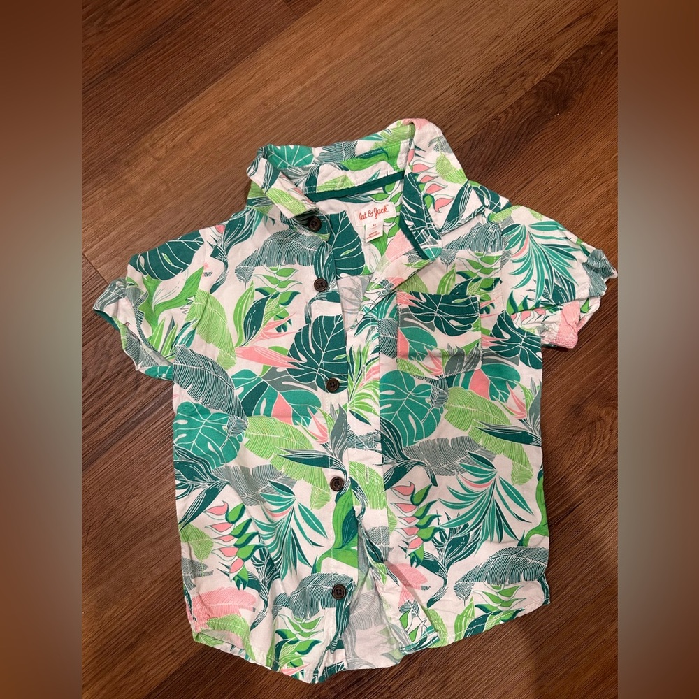Cat & Jack Brand. New, wore once. Summer shirt Button down shirt vacation outfit